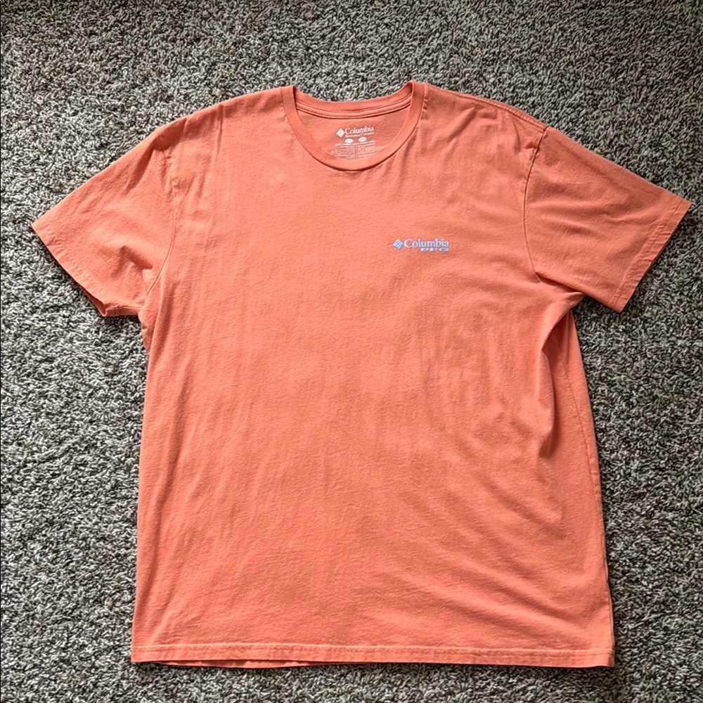 Columbia Orange Short Sleeve Tee Casual Comfort